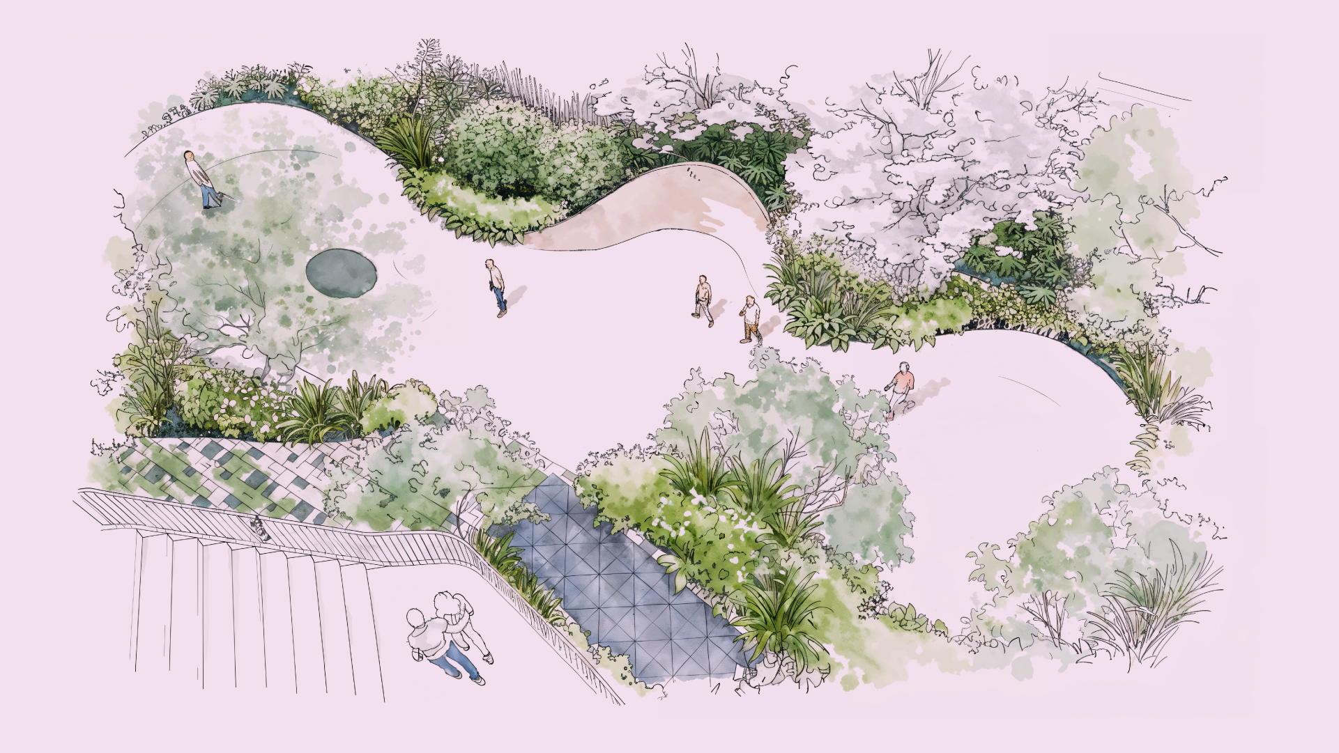 Open landscape sketch